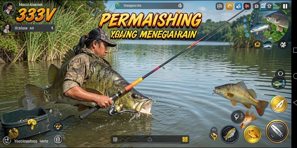 Screenshot gameplay 333V menampilkan suasana memancing yang seru dan grafis yang indah.