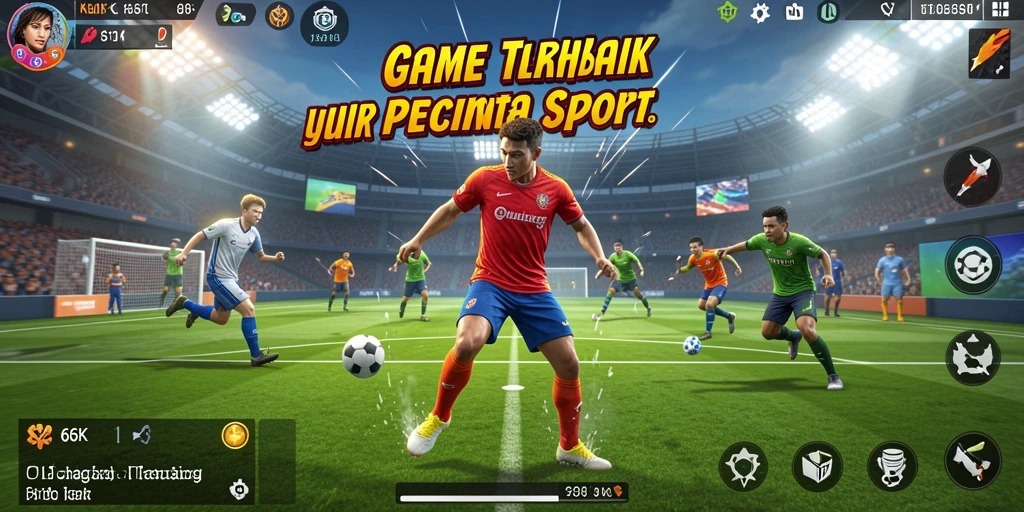 Screenshot utama 66K menampilkan aksi seru dalam game olahraga.