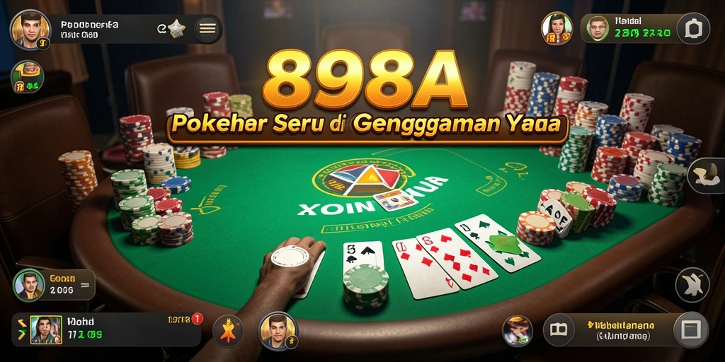 Tampilan menarik dari gameplay Poker yang mendebarkan.