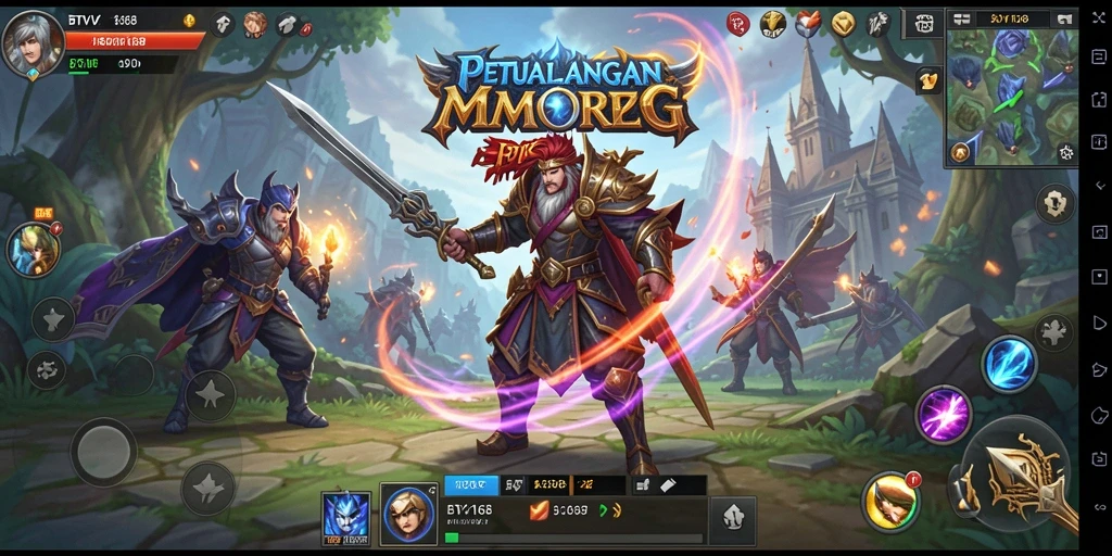 Tampilan gameplay menarik dalam dunia petualangan MMORPG.