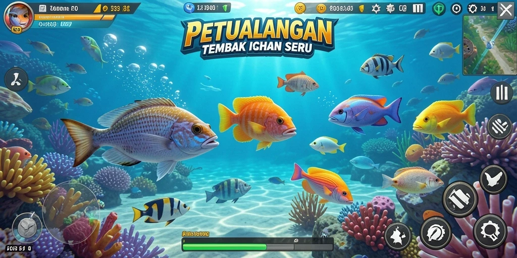 Screenshot gameplay Tembak Ikan yang seru dan menantang di FO8.