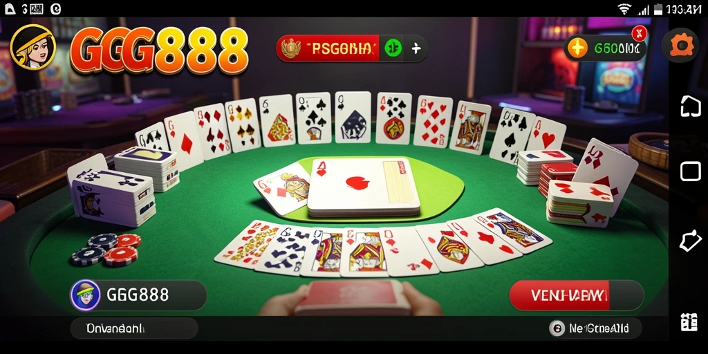Screenshot utama GGG888 menampilkan gameplay Gaple yang seru.