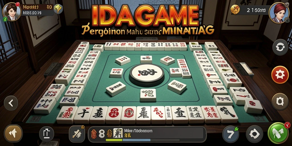 Tampilan gameplay seru Mahjong di IDAGAME.