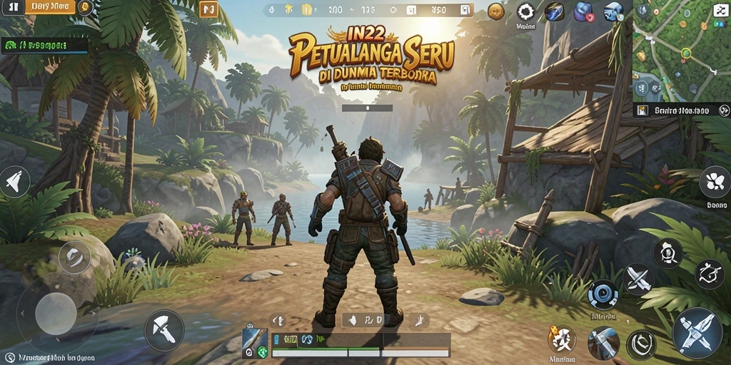Screenshot gameplay IN22 menampilkan momen eksplorasi dunia terbuka.
