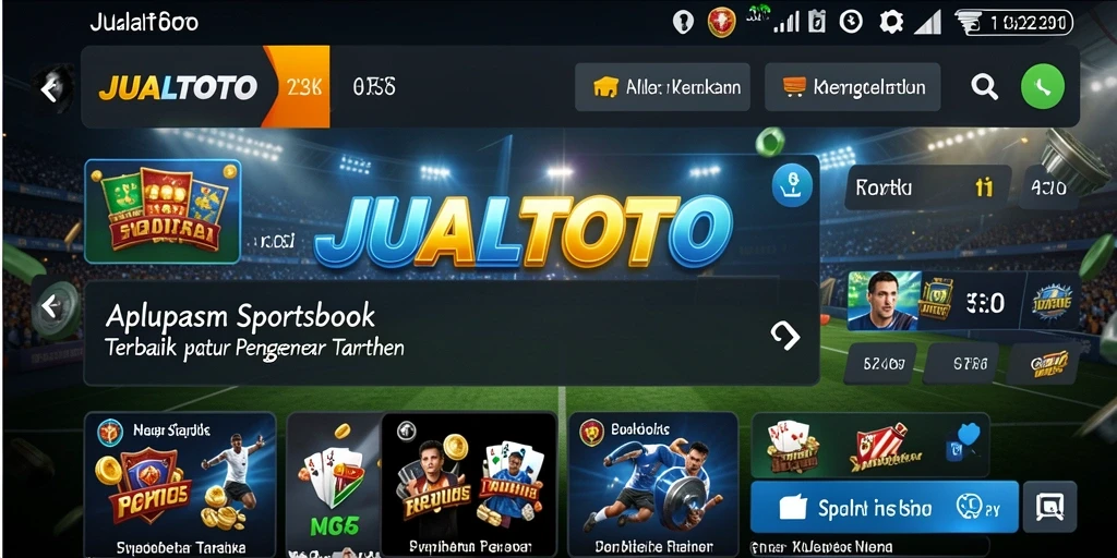 Tampilan permainan menarik di aplikasi JUALTOTO dengan banyak pilihan taruhan.