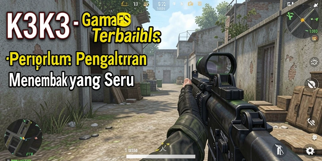 Gameplay seru dalam K3K3 dengan aksi menembak yang intens.