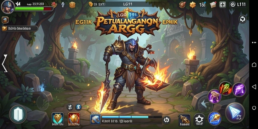 Tampilan gameplay epik dalam dunia ARPG LG111.