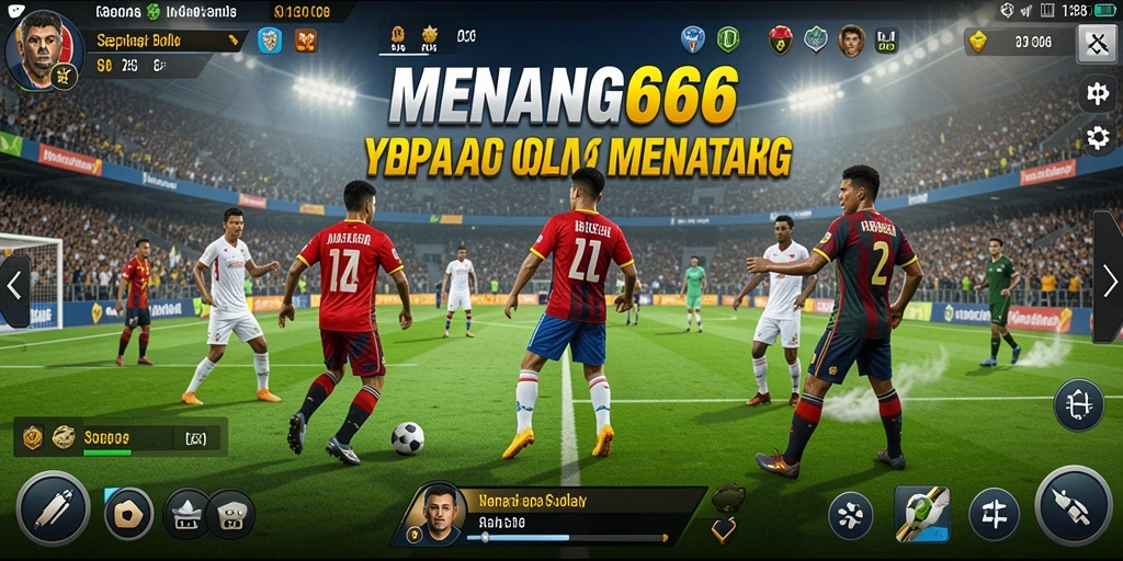 Tampilan menarik dari gameplay sepak bola di MENANG666.