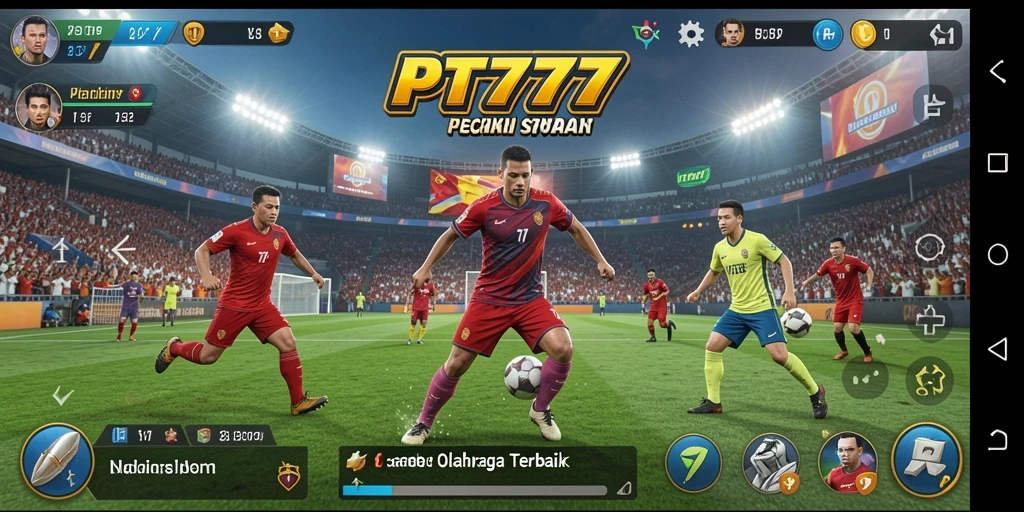 Tampilan gameplay PT777 yang menampilkan aksi olahraga seru dan dinamis.