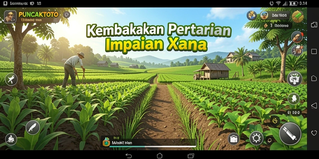 Tampilan screenshot utama PUNCAKTOTO menampilkan aktivitas pertanian yang menarik.