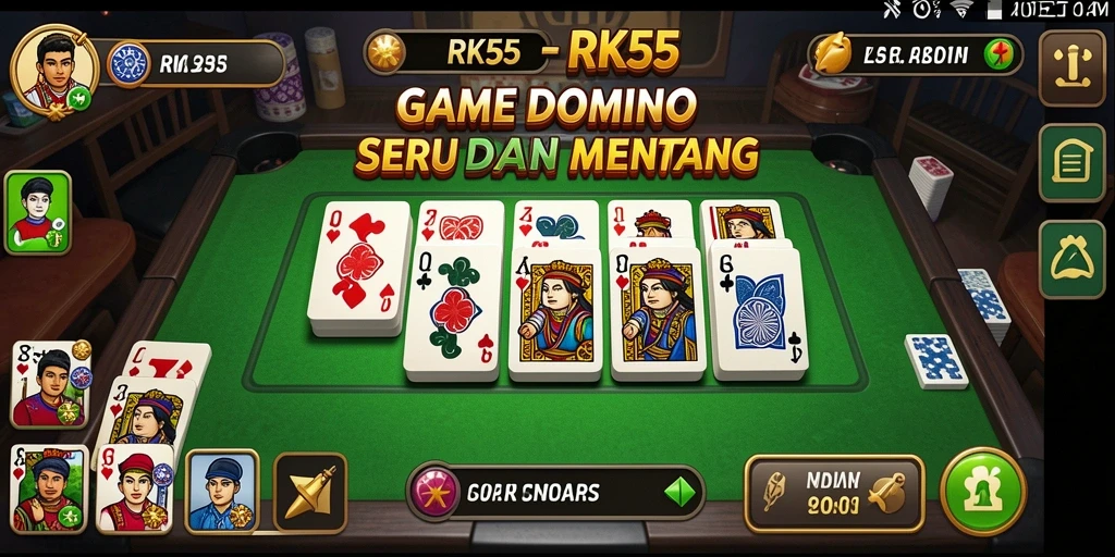 Tampilan permainan Domino yang menarik di RK55.
