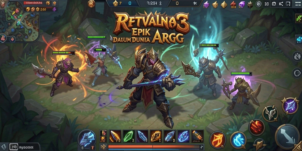 Tampilan gameplay epik di RPVIP3 dengan pertarungan yang seru.