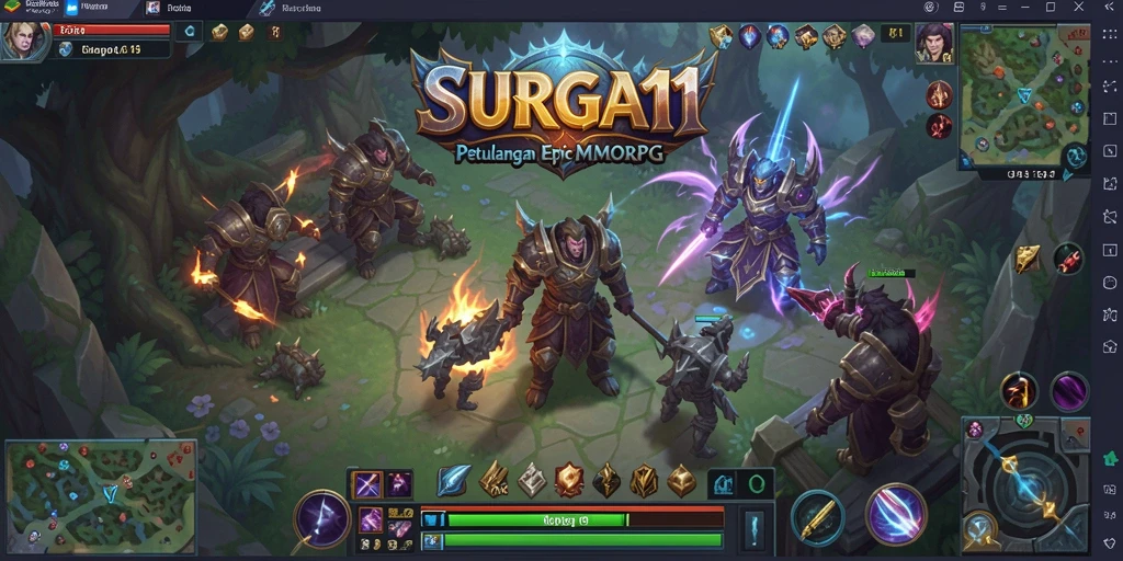 Gameplay seru dalam dunia fantasi SURGA11 yang menantang.