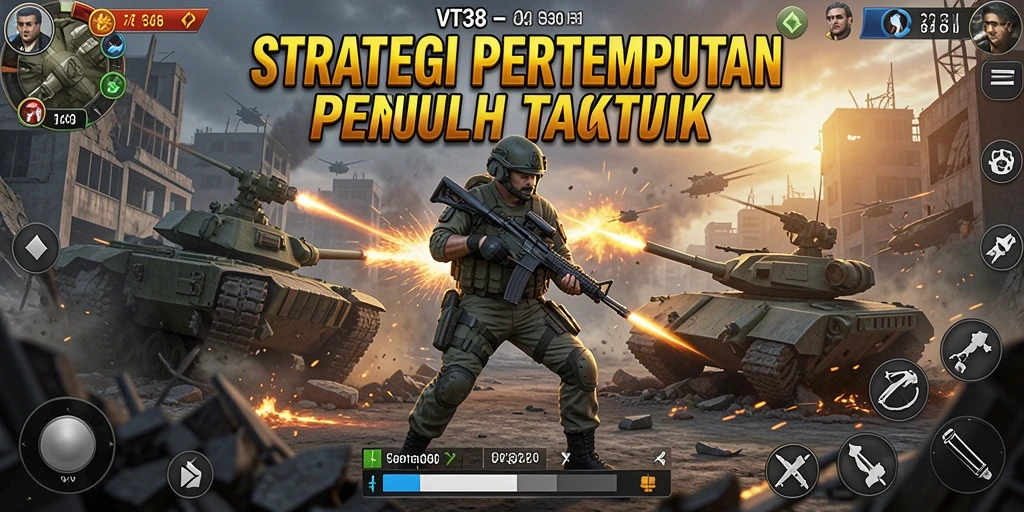 Tangkapan layar VT38 menampilkan aksi pertempuran yang mendebarkan dan strategi yang kompleks.
